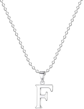 Damen Halskette mit Buchstaben Anhänger F Silber Initialien Kette Edelstahl Buchstabenketten Personalisiere Silber Y Kette für Frauen Mädche
