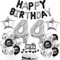 44 Geburtstag Deko Schwarzes Silber Deko 44. Geburtstag Mann Schwarz Tortendeko 44 Geburtstag Frau 44 Geburtstag Dekoration 44 Jahre Schwarz Silber Party Ballons 44. Geburtstag Schwarz Silber