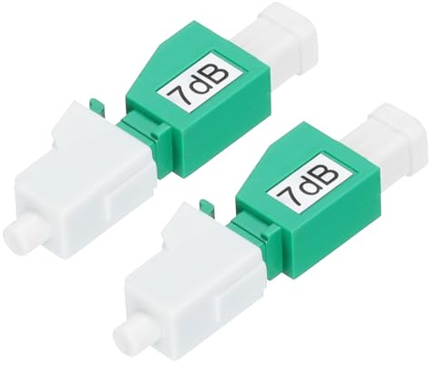 QUARKZMAN 7db LC Faser Dämpfungsglied, LC/APC Singlemode Glasfaser Verbinder Stecker zu Buchse für Faseroptik Übertragung, 2 Stück