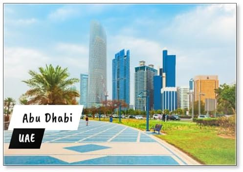Kühlschrankmagnet Abu Dhabi Skyline in den Vereinigten Arabischen Emiraten