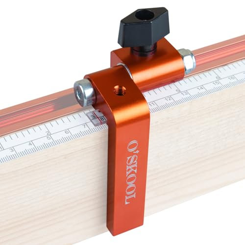 O'SKOOL 3-Inch T-Track Adjustable Fence Flip Stop Repeater with Indexing Cursor