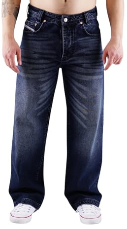 Picaldi Herren Jeans Baggy Zicco 474 Tansanit Washed Dark Navy (DE/NL/SE/PL, Bundweite & Schrittlänge, 34, 32, Tansaint)