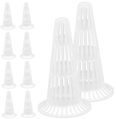 YARNOW 1 Jeu Tapis De Drainage pour Pot De Fleur Tapis De Maille De Trou De Jardinière Maille pour Plantes Tapis De Grille De Fond De Jardinière Tapis De Base Transparent PP 10 Pièces