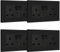 BSEED Double Switched Sockets with Two USB Charging Ports, UK Standard Electric Power Sockets with Glass Panel, 2 Gang 13A Wall Socket, Black, 4 Pack