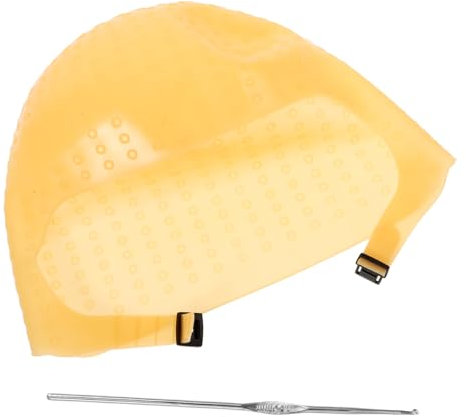 FRCOLOR Silikon Haarfärbekappe Wiederverwendbar Elastisch Komfortabel Für Salon Und Zuhause Strähnen Haube Zum Hervorheben Und Färben Von Haaren Braun