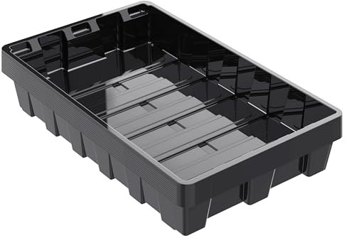 Gardzen 10-Pack Plant Trays Large Seed Starting Trays, Reusable Seed Trays and Flats, Plastic Seed Starting Trays Microgreens Growing Trays, 14.5 x 9