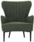 Mendler Lounge-Sessel HWC-K37, Cocktail-/Ohrensessel Polsterstuhl Retro Vintage Stoff Bouclé (600g/m²) Öko-Tex - grün