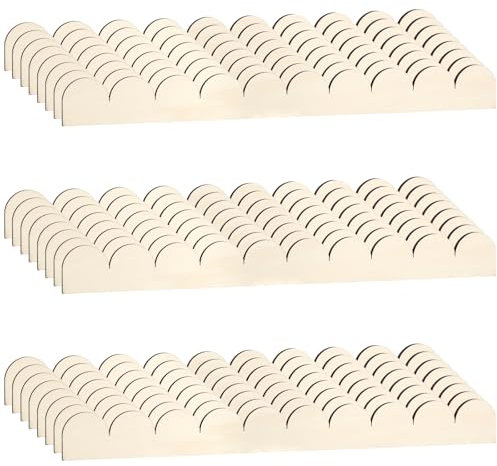 24 Stück unlackierte dekorative Holzleisten, unlackierte Holzleisten, gewellte Kanten, dekorative Holzleiste, niedliche DIY-Zierleiste für Zuhause, Wandschrank, Regal, 40 x 4 cm