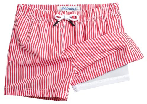 maamgic Boys Swimming Shorts for 2T-16 Years Stretchy Quick Dry Boys Swim Trunks Anti Chafe Boxer Brief Swimsuits with Pockets