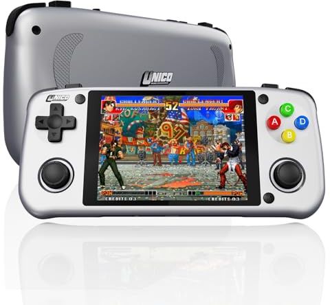 Unico Console de jeu portable, lecteur de poche portable, 40 jeux classiques SNK pré-chargés, y compris King of Fighters, Metal Slug, etc., écran IPS de 4, résolution 720 x 960, batterie rechargeable