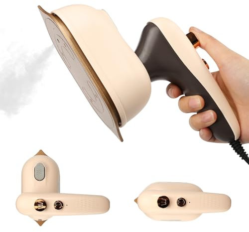 Travel Iron 25W 2 In 1 Handheld Steam Iron 180° Rotating Handle Dry and Wet Ironing for Clothes Portable Steamer Iron for Home, Business, Travel