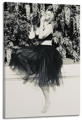 ERWAGB Poster mit Alice Eve Schwarz-Weiß-Poster, Wandkunst, Schlafzimmer-Drucke, Heimdekoration, hängendes Bild, Leinwandbild, Gemälde, 30 x 45 cm