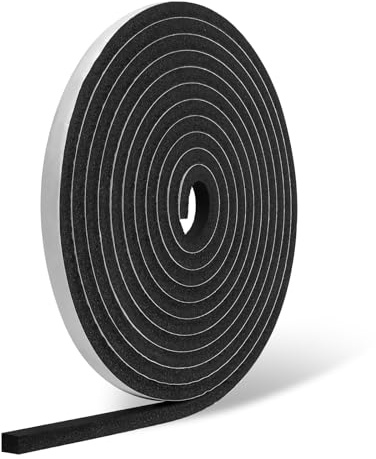 Bande d'Étanchéité Autocollante en Mousse Joint Anti Choc Isolation Phonique pour Portes et Fenêtres Contre Vent et Eau avec Protection Acoustique Tuyaux DIY