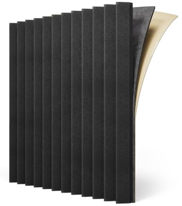 Acoustic Foam Sound Proofing Wall Panels with Mass Loaded Vinyl, 8 Pack Noise Soundproofing for Studio and Room