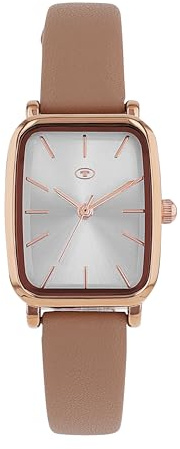 TOM TAILOR - Damen Quarz Armbanduhr - Alloy Gehäuse - Kunstleder Armband - Wasserdicht 3 Bar