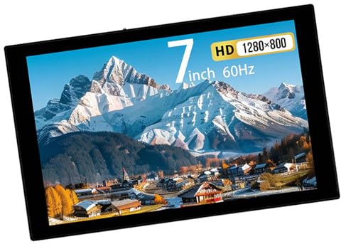 HDOYTXXM Monitor portatile da 7 pollici con 1280 x 800 per laptop, multitasking e gaming, display portatile HDTV USB C