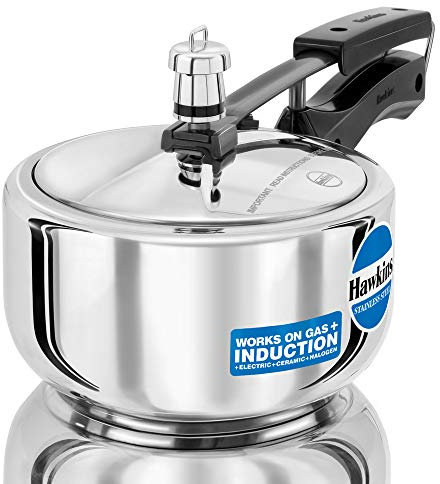 Olla a presión de acero inoxidable Hawkins modelo B25 de 2 litros