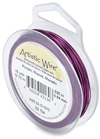 Beadalon 15-Yards Artistic 22-Gauge Wire, Purple