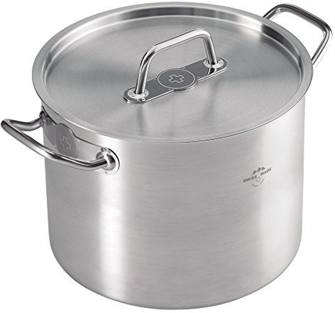 Kuhn Rikon Montreux Stainless Steel Stock Pot with Lid, 22 cm/6.5 Litre