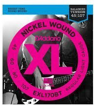 D'Addario EXL170BTx2 (2 Sätze) Elec Bass Guit Saiten, XL Balanced Tension, lang (.045, .060, .080, .107)