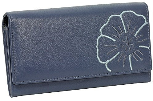 Branco Damen Leder Geldbörse Blau