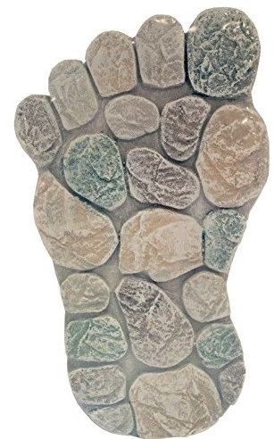 2 x Concrete Decorative Foot Stepping Stone Left & Right Feet Stones