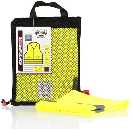 HEYNER® Warnweste 2er Set mit Zertifikat gelb XL