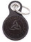 Samunshi® Odins DREI Hörner Schlüsselanhänger Leder Gravur Motiv für Männer und Frauen Individuell Schlüssel Anhänger Geschenk 8x4,8cm dunkel braun/graviert