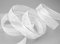 3 m x 25 mm Chiffonband FISCHE KOMMUNION Konfirmation CHIFFON WEISS SILBER Dekoband Geschenkband Schleifenband transparent