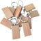 LUMoony MoonyLI Holzanhänger Schlüsselbund Holz Lünette Anhänger Personalisierte Blank Holz Schlüsselanhänger Anhänger Rohlinge mit Schlüsselringen DIY Craft Rechteck Runde Schlüsselanhänger 10Pcs