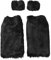 CHICTRY Damen Mädchen Kunstpelz Armstulpen Plüsch Beinwärmer Set Fell Pulswärmer Bein Warmers Knöchel Warm für Winter Outdoor Schwarz A One Size