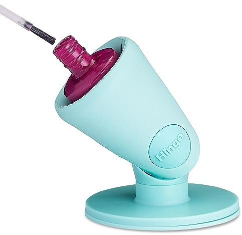 tweexy Hinge Untippable Nail Polish Bottle Holder | Anti-Spill Nail Polish Holder Stand, Tilted, Smartgrip Airlock Suction | Fingernail Painting, Nail Art, Nail Polish Accessories (Zen Green)