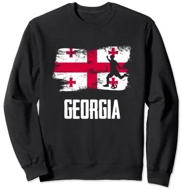 Georgia Flag Jersey Georgian Soccer Team Georgian Sweatshirt
