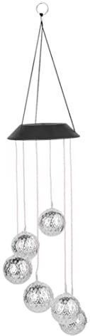 Colorful Wind Chime Lights, Solar Wind Chime Light LED Garden Hanging Spinner Ball Lamps Decor for Party White Hanging Lamp for Outdoor Decoration Solar Wind Chime Light LED Garden Hanging