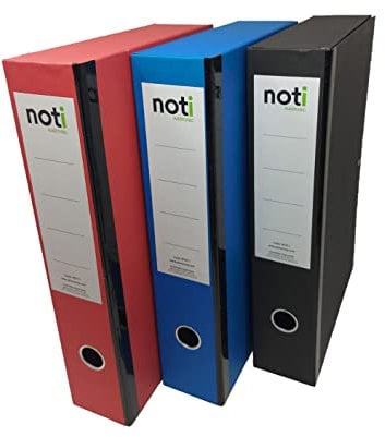 Box File Foolscap, Lockspring, Ring Pull & Catch, 75mm Spine, Assorted Colours (Box of 3)