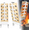 UISEBRT Flammlachsbretter mit Halterung aus Edelstahl, Grillzubehör Grill Fischhalter für Kugelgrill und Feuerschalen - 2er Set