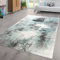 Wohnzimmer Teppich Kurzflor Abstraktes Design Pastell Used Look Modern Bunt, Farbe: Grau Türkis Creme, Größe:60x100 cm