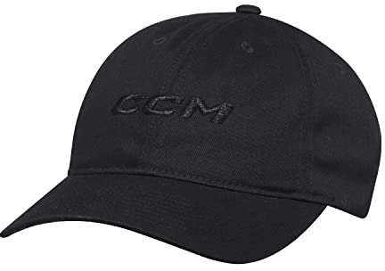 CCM CORE Slouch Verstellbare Cap für Erwachsene, OSFA (Schwarz)