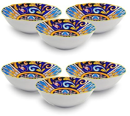 ARCA, Servizio di Ciotole, Set di 6 Ciotole, Realizzate in Melamina, Set per la Tavola, Collezione Portocervo, 12x6 cm