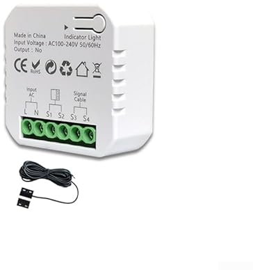 Controlador de puerta de garaje con interruptor inteligente, abridor de puerta de garaje inteligente, control remoto WiFi Control de voz Kit de abridor automático de puerta corredera