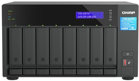 QNAP TVS-h874T-i9-64G, 8-bay Thunderbolt 4 NAS, Intel Core i9 CPU, 64GB RAM