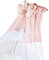 Albero Mio Baldachin mit Schleife | Universal Baldachin | Baby Baldachin | Babybett-Baldachin | 200x150 cm | Für Jungen und Mädchen | schmutziges Rosa