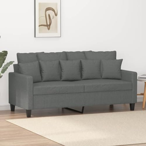 SECOLI 3 Sitzer Sofa,Stoff Kleines Couch, Modern 3er Sofa Couch Sessel mit Armlehne, Getuftetes Loveseat Sofas für Wohnzimmer/Schlafzimmer/Büro/Wohnung, 180 cm,Creme