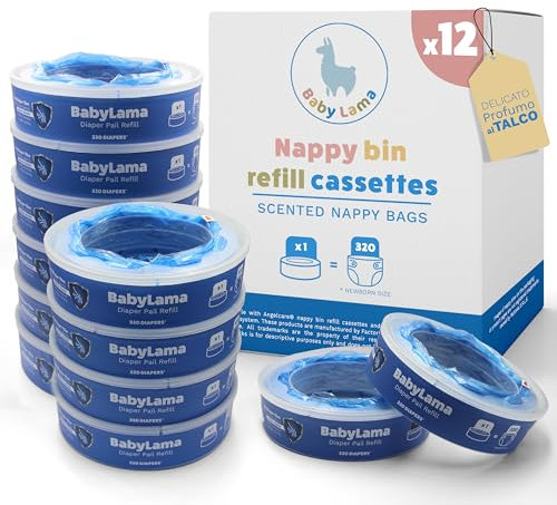 12 recharges pour mangeoires parfumées compatibles avec recharges porcelet Foppapedretti Angelcare. Cassettes compatibles avec recharge mangiapannolini Foppapedretti (12 charges)