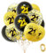 Gold Schwarz Luftballons 21. Geburtstag Deko,15 Stück Happy Birthday Luftballons Schwarz Gold Deko,21. Konfetti Zahlenballon,21. Geburtstag Deko Set für Männer Frauen 21 Geburtstag Party Dekoration