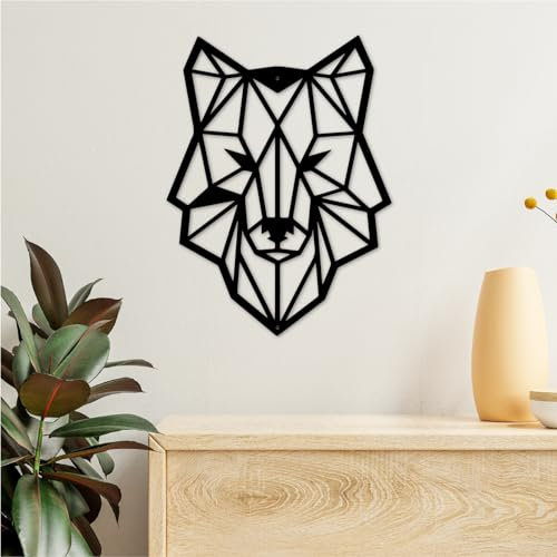 Wolf Metall Schilder, Metall Wolfskopf Dekor, Wolf Wandkunst, Wolf Metall Kunst Wand Skulpturen für Wohnzimmer Schlafzimmer Büro Einweihung