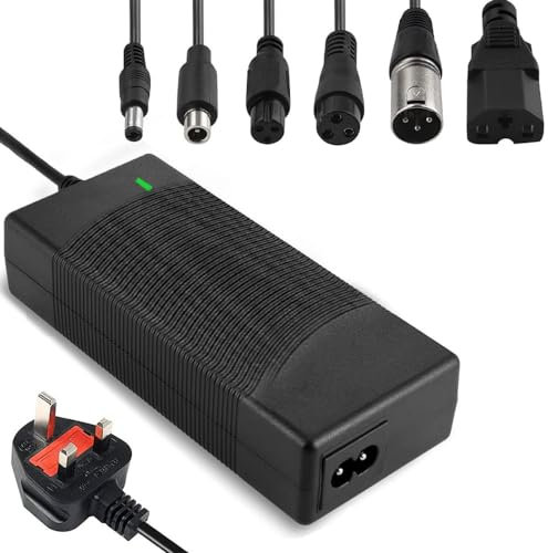 WDKXCN Electric Scooter Charger, 42V 2A Fast Charging! Hoverboard Charger with 6 Connections, Mobility Scooter Charger, Electric Bike Charger, Ninebot Scooter Charger for Xiaomi M365, Ebike