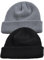 YKMYXZ 2PC Männer Winter Herbst Warme Brimless Strickmütze Mützen Frauen Hip Hop Skullcap Straße Unisex Solid Melone Cap(Black Gray9)