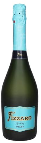 Fizzaro Sparkling Moscato - Light, Refreshing, Sweet Italian White Wine with Bubbly Finish - 750ml Bottle, Perfect for Celebrations and Dessert Pairings
