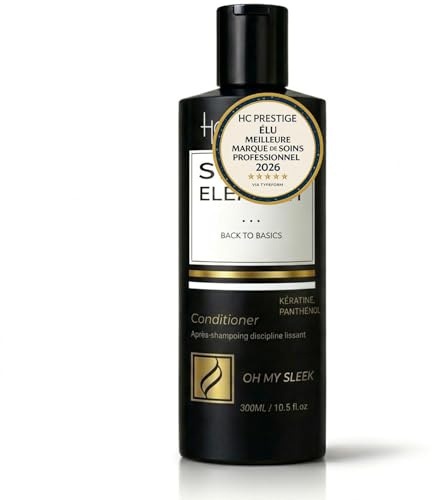 HC Prestige OH My SLEEK Glättende Spülung – 300 ml – pflanzliches Keratin, Brennnessel & Kastanie – ohne Sulfate oder Silikon – Leave-In oder Spülbar – lockiges oder empfindliches Haar – Hergestellt